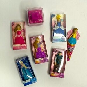 Lot of 7 Mini Disney Princess Figures - Elsa, Cinderella, Rapunzel & More